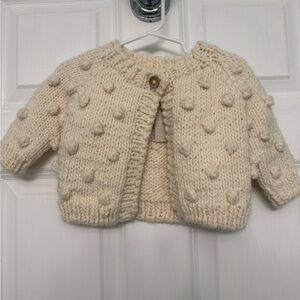 Blueberry Hill Cream Knit Baby Cardigan